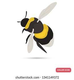 Bumblebee color flat icon for web and mobile design