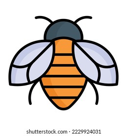 Bumblebee, honey, honey bee icon in modern style for website mobile logo app UI design. simple vector icon. 