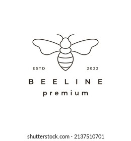 bumblebee, honey bee logo design vector icon illustration