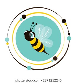 Bumblebee honey bee vector illustration graphic icon symbol