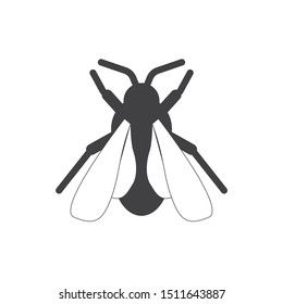 Bumblebee icon. flat simple pictogram. Fly vector illustration