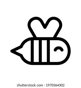 bumblebee icon or logo isolated sign symbol vector illustration - high quality black style vector icons

