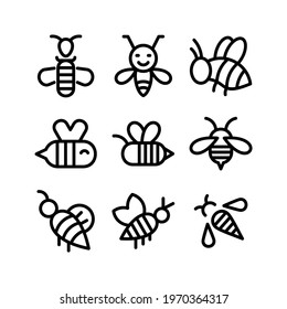 bumblebee icon or logo isolated sign symbol vector illustration - Collection of high quality black style vector icons
