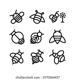 bumblebee icon or logo isolated sign symbol vector illustration - Collection of high quality black style vector icons

