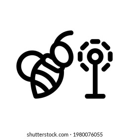 Hummelsymbol oder Logo einzeln auf Zeichen, Vektorgrafik - hochwertige Vektorsymbole in schwarzem Stil
