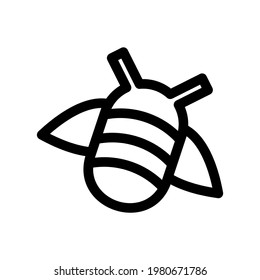 bumblebee icon or logo isolated sign symbol vector illustration - high quality black style vector icons
