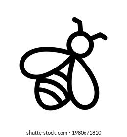 icono de abejorro o logotipo símbolo de signo aislado ilustración vectorial - iconos vectoriales de estilo negro de alta calidad
