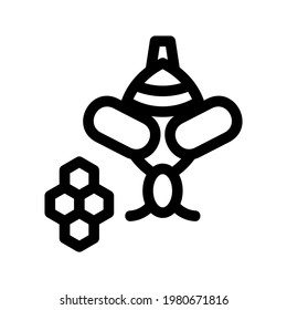 bumblebee icon or logo isolated sign symbol vector illustration - high quality black style vector icons
