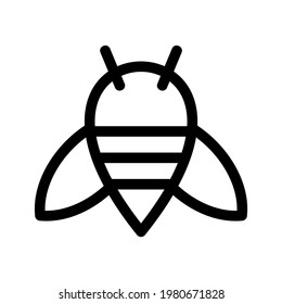 icono de abejorro o logotipo símbolo de signo aislado ilustración vectorial - iconos vectoriales de estilo negro de alta calidad
