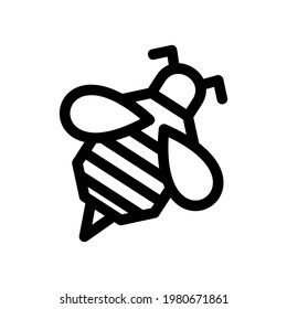 bumblebee icon or logo isolated sign symbol vector illustration - high quality black style vector icons
