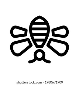 icono de abejorro o logotipo símbolo de signo aislado ilustración vectorial - iconos vectoriales de estilo negro de alta calidad
