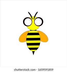 Bumblebee icon vector illustration, cute animal.