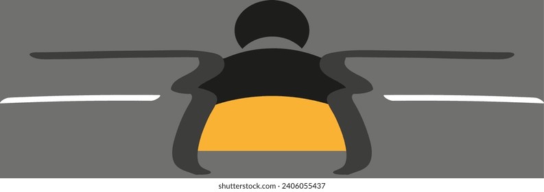 bumblebee logo in abstract style on colorful background