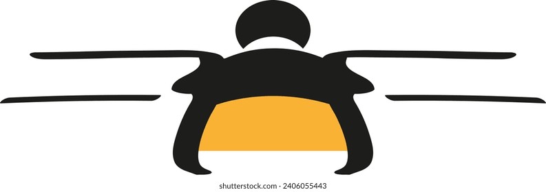 bumblebee logo in abstract style on colorful background