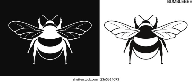 Logo de Bumblebee. Abeja de púas aislada sobre fondo blanco. Wasp