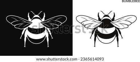 Bumblebee logo. Isolated bumblebee on white background. Wasp