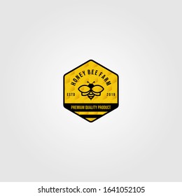 bumblebee logo village farm vector illustration design