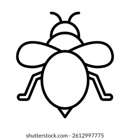 Bumblebee Vector Line Icon Design