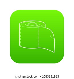 bumf icon green vector isolated on white background
