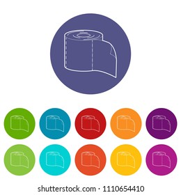 bumf icons color set vector for any web design on white background