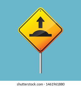 Bump ahead sign vector illustration.