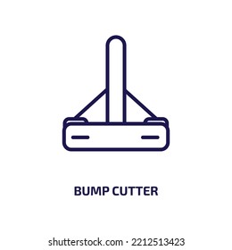 bump cutter icon from construction tools collection. Thin linear bump cutter, construction, equipment outline icon isolated on white background. Line vector bump cutter sign, symbol for web and mobile