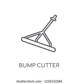 Bump cutter linear icon. Modern outline Bump cutter logo concept on white background from Construction collection. Suitable for use on web apps, mobile apps and print media.