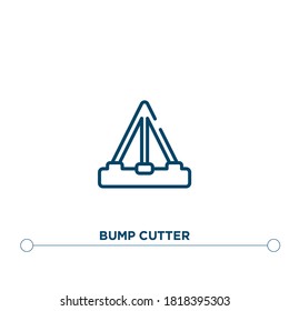 bump cutter outline vector icon. simple element illustration. bump cutter outline icon from editable construction concept. can be used for web and mobile
