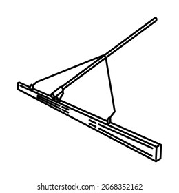 Bump Cutter Part of Contractor Material and Equipment Device Hand Drawn Icon Set Vector.