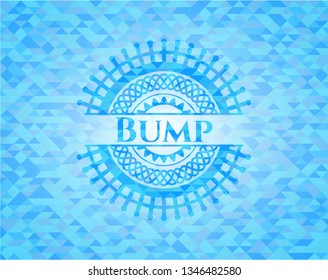 Bump light blue mosaic emblem