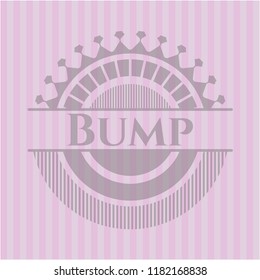 Bump pink emblem. Retro