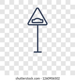 Bump sign icon. Trendy Bump sign logo concept on transparent background from Traffic Signs collection