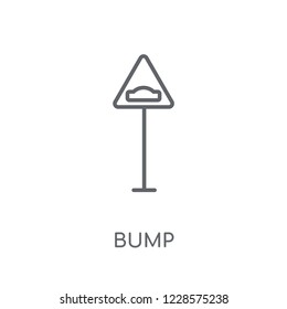 Bump sign linear icon. Modern outline Bump sign logo concept on white background from Traffic Signs collection. Suitable for use on web apps, mobile apps and print media.