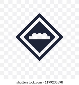 Bump sign transparent icon. Bump sign symbol design from Traffic signs collection. Simple element vector illustration on transparent background.