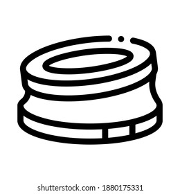 bump Stopp Karting Track schwarz Symbol Vektorgrafik. bump stop karting Track Schild. einzelne Symbolillustration