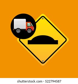 bump traffic sign concept vector illustration eps 10