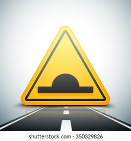 Bump warning traffic sign