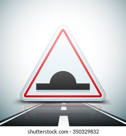 Bump warning traffic sign