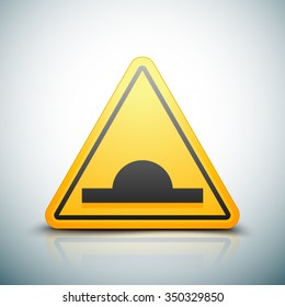 Bump warning traffic sign