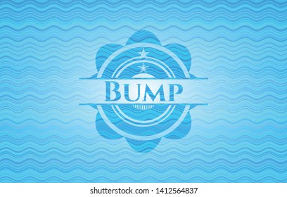 Bump water style badge. Vector Illustration. Detailed.