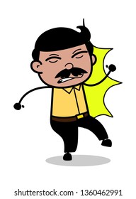 Bumped - Indian Cartoon Man Father Vector Illustration