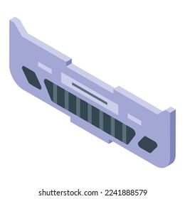 Bumper 3d printing icon isometric vector. Car industry. Printer product