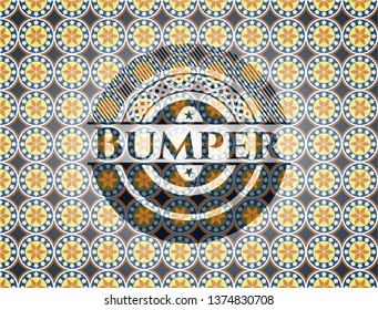Bumper arabesque emblem. arabic decoration.