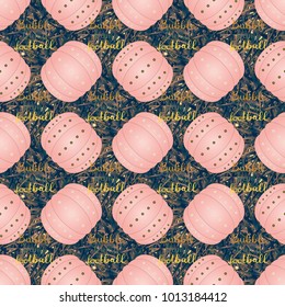 Bumper ball or bamperball football equipment seamless pattern for background.