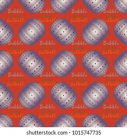 Bumper ball or bamperball football equipment seamless pattern for background.
