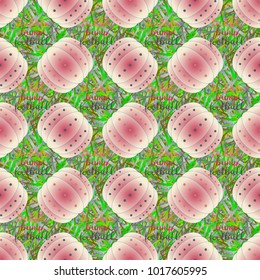 Bumper ball or bamperball football equipment seamless pattern for background.