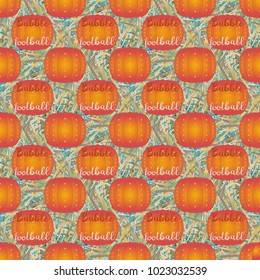 Bumper ball or bamperball football equipment seamless pattern for background.