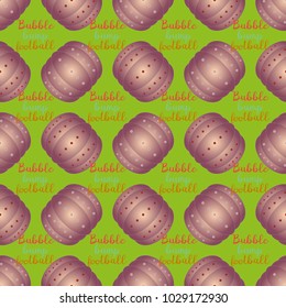 Bumper ball or bamperball football equipment seamless pattern for background.