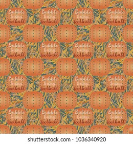 Bumper ball or bamperball football equipment seamless pattern for background.