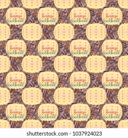 Bumper ball or bamperball football equipment seamless pattern for background.